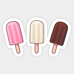 Neapolitan popsicles Sticker